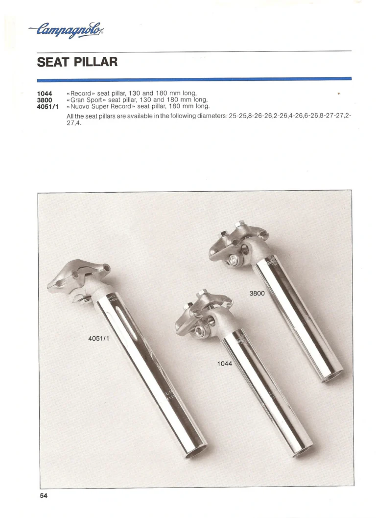 Campagnolo Catalogue No. 18, December 1986 Printing — Super Record, Record, Gran Sport, Touring and 980 Groups, Every Part and the Tools — page 53 of 70