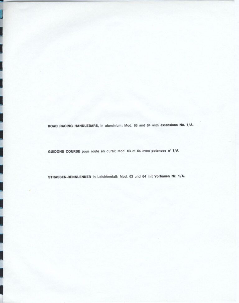 Cinelli Catalog — The Supercorsa Bicycle, Handlebars and Stems, Unicanitor Saddles and the M-71 Pedal — page 9 of 49