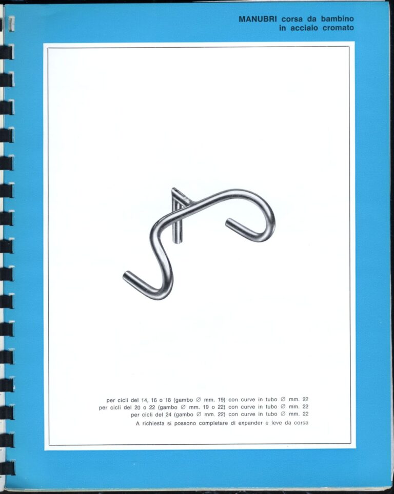Cinelli Catalog — The Supercorsa Bicycle, Handlebars and Stems, Unicanitor Saddles and the M-71 Pedal — page 16 of 49