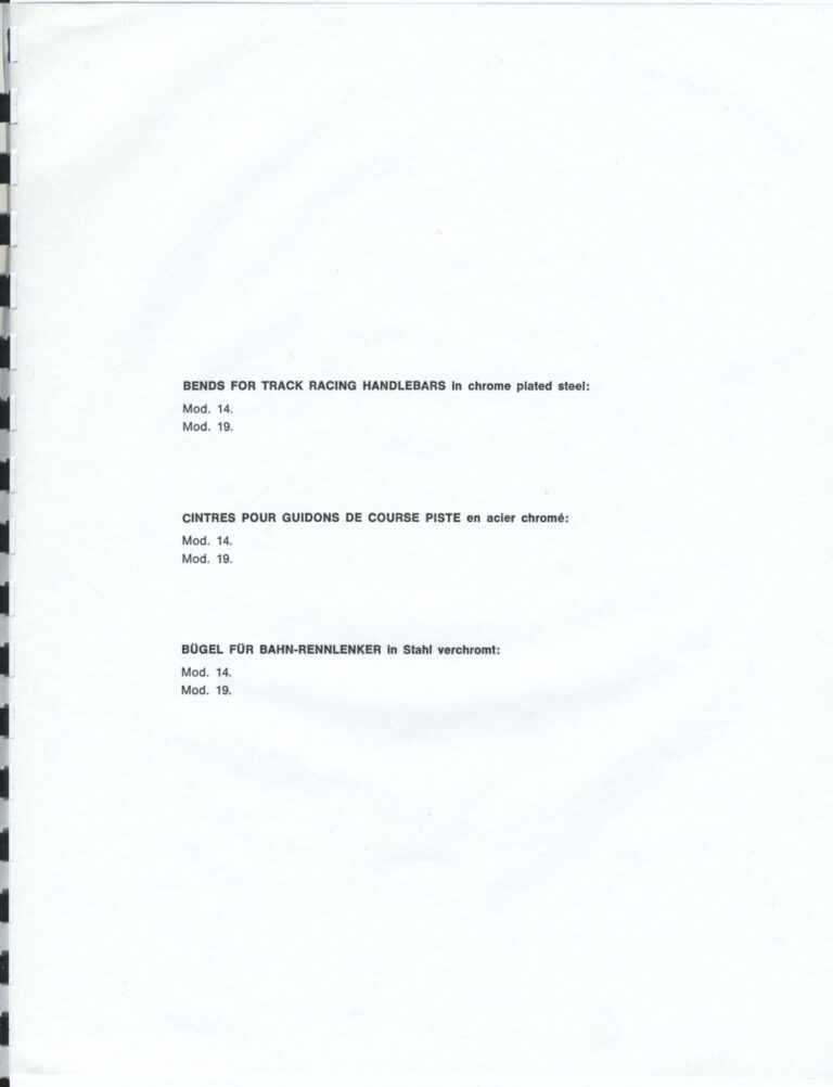 Cinelli Catalog — The Supercorsa Bicycle, Handlebars and Stems, Unicanitor Saddles and the M-71 Pedal — page 28 of 49