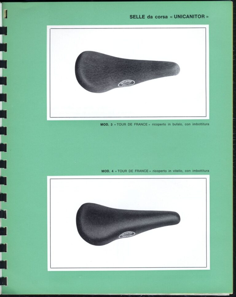 Cinelli Catalog — The Supercorsa Bicycle, Handlebars and Stems, Unicanitor Saddles and the M-71 Pedal — page 35 of 49