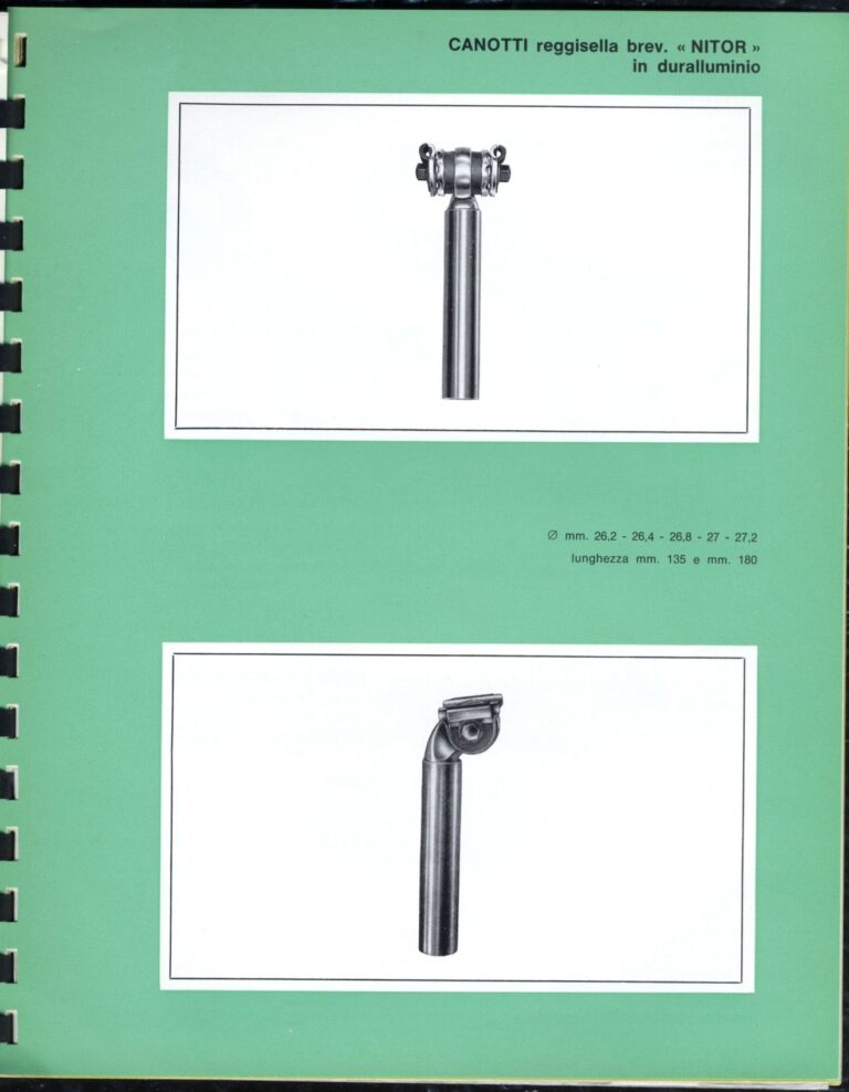 Cinelli Catalog — The Supercorsa Bicycle, Handlebars and Stems, Unicanitor Saddles and the M-71 Pedal — page 37 of 49