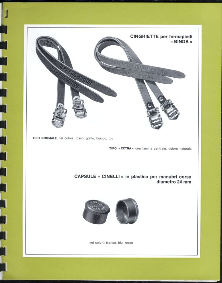 Cinelli Catalog — The Supercorsa Bicycle, Handlebars and Stems, Unicanitor Saddles and the M-71 Pedal — page 39 of 49