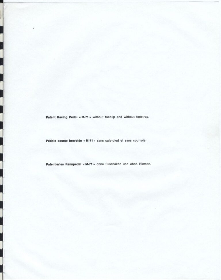 Cinelli Catalog — The Supercorsa Bicycle, Handlebars and Stems, Unicanitor Saddles and the M-71 Pedal — page 44 of 49