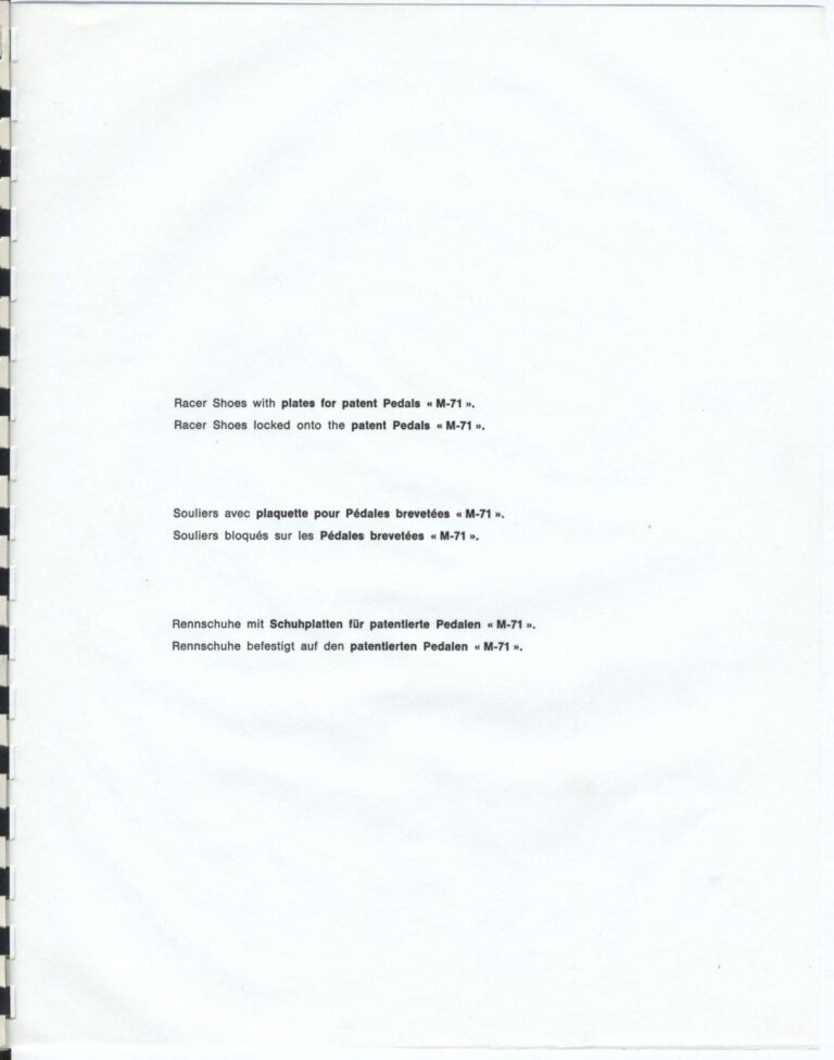 Cinelli Catalog — The Supercorsa Bicycle, Handlebars and Stems, Unicanitor Saddles and the M-71 Pedal — page 46 of 49