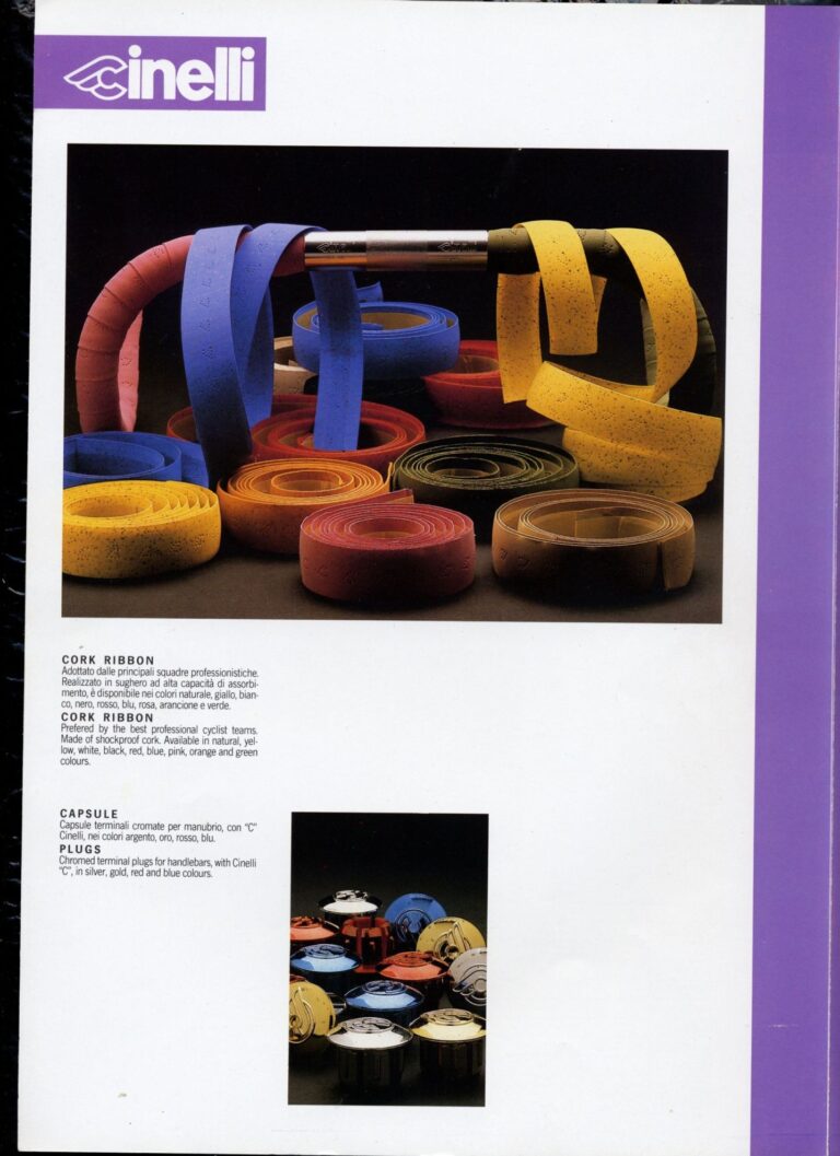 Cinelli Laser Catalog — The Laser America, Crono Strada and Rivoluzione Pista, with Helmets, Saddles, Bars, Stems and the M-71 Pedal — page 12 of 18