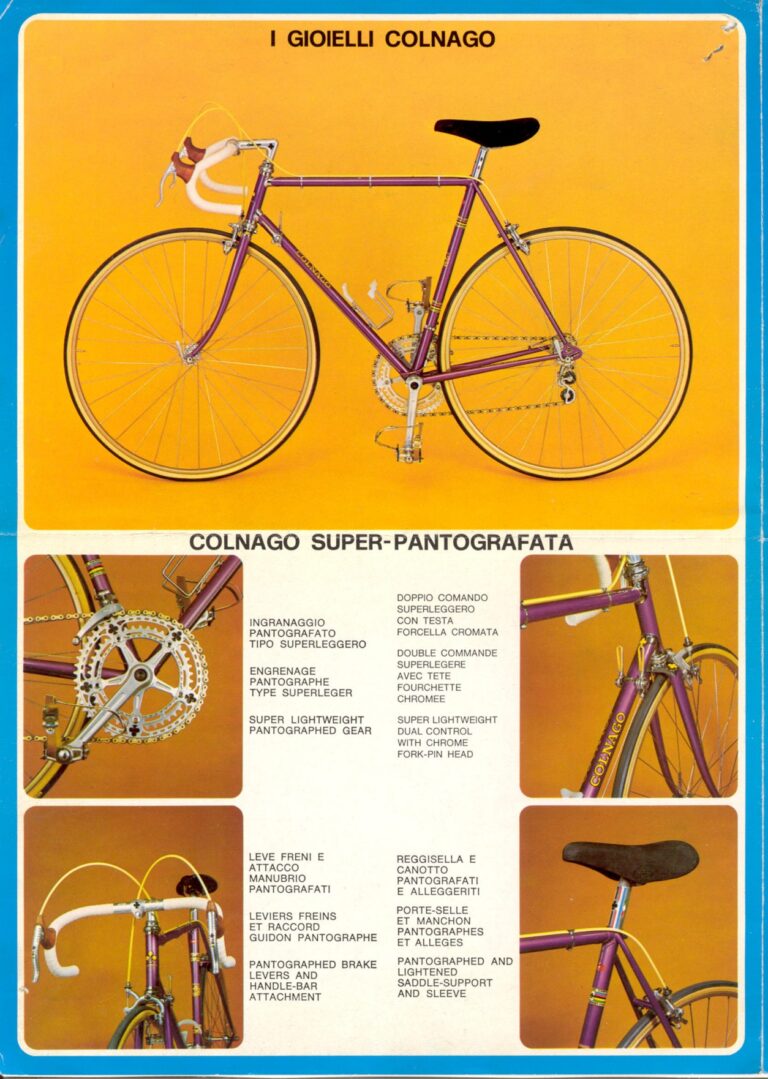 Colnago Folder — La Bicicletta dei Campioni: the Super-Pantografata and the Eddy Merckx Racing Bicycle (Blue Cover) — page 2 of 4