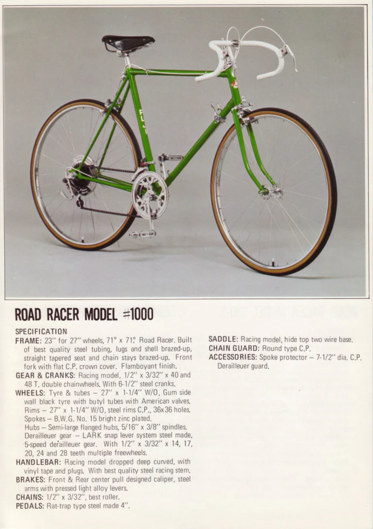 Fuji Catalog, Early 1970s — The Newest, #1000, The Finest and S10-S Road Racers — page 3 of 6