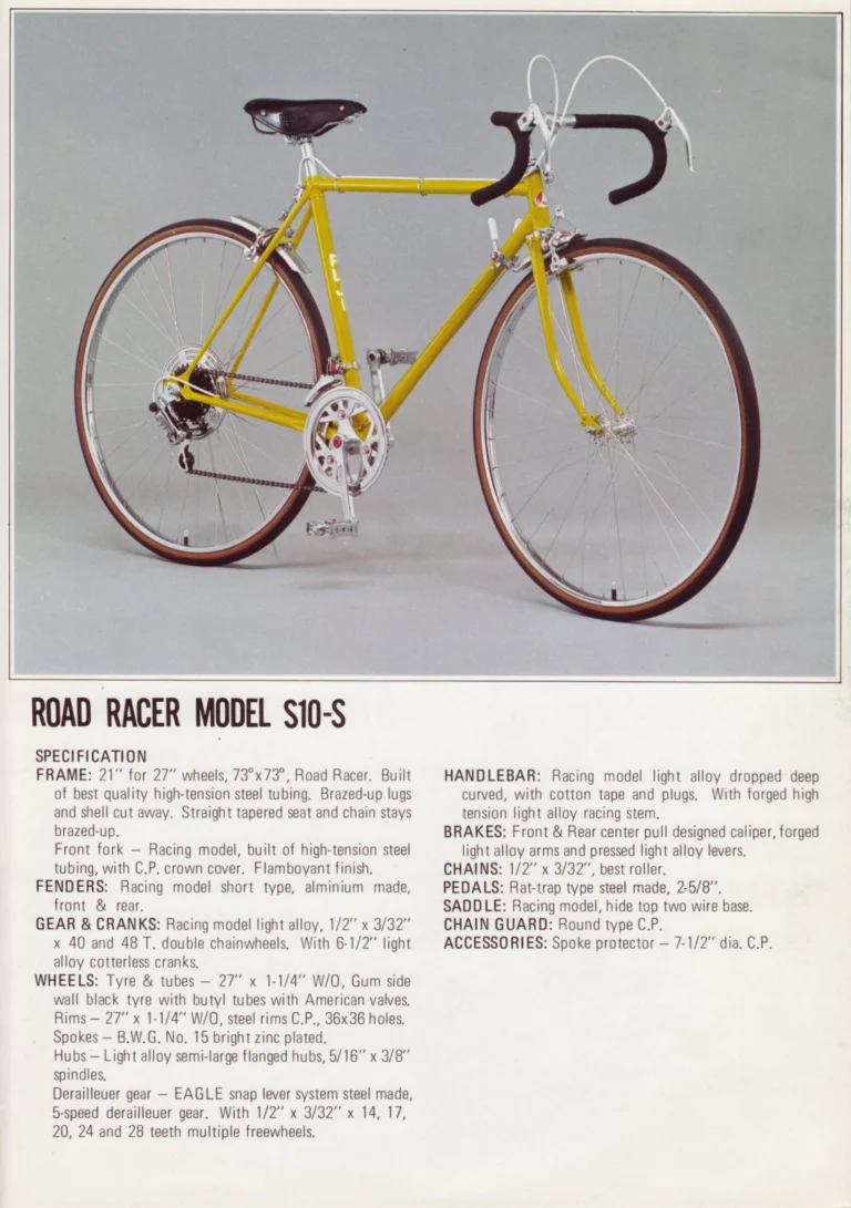 Fuji Catalog, Early 1970s — The Newest, #1000, The Finest and S10-S Road Racers — page 5 of 6
