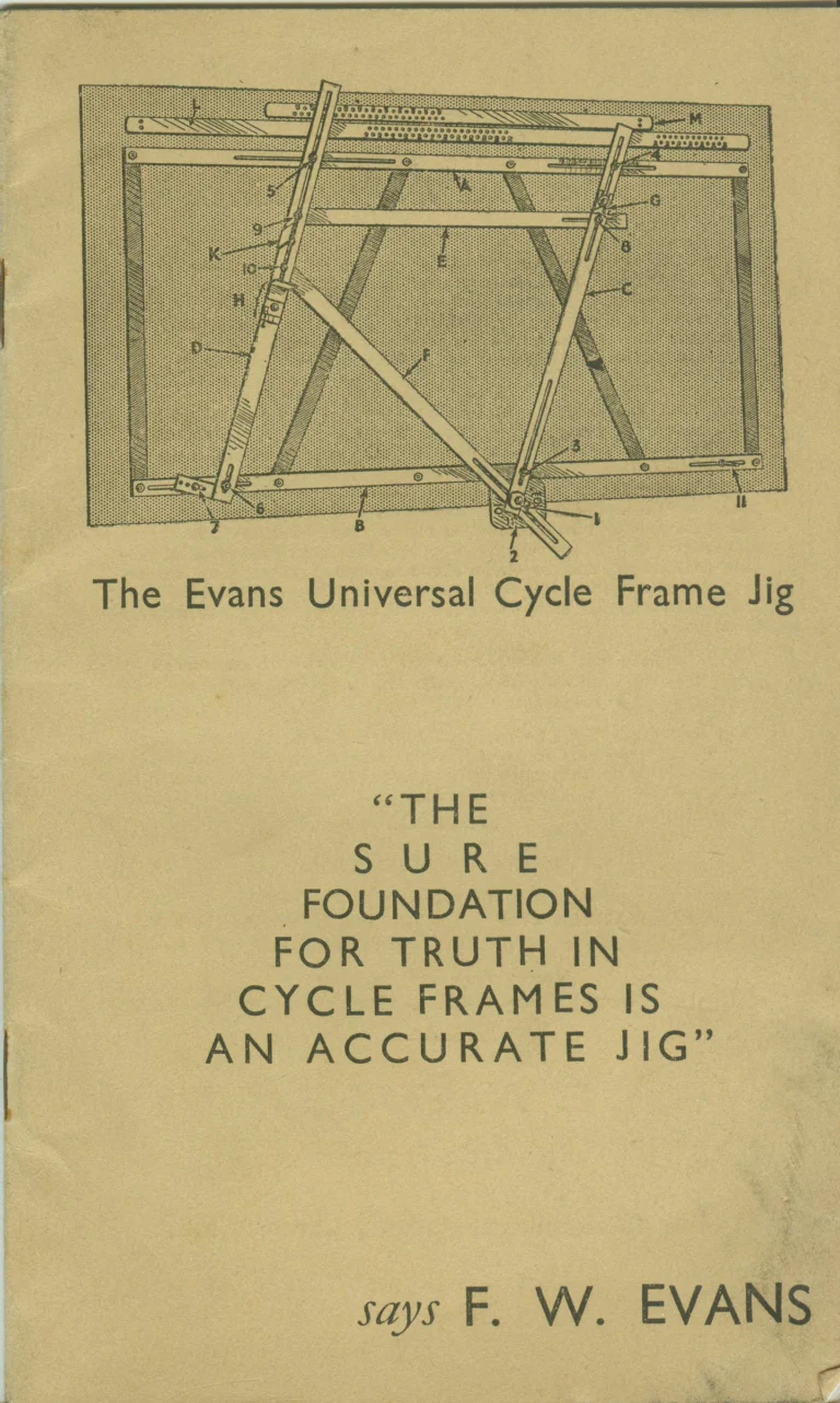 F. W. Evans Catalog (Undated, 1935 or Later) — The Cycle Engineer: Made-to-Measure Racing and Touring Cycles, Tandems, Frames and Wheels — page 1 of 26