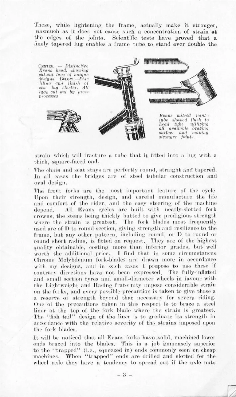 F. W. Evans Catalog (Undated, 1935 or Later) — The Cycle Engineer: Made-to-Measure Racing and Touring Cycles, Tandems, Frames and Wheels — page 5 of 26