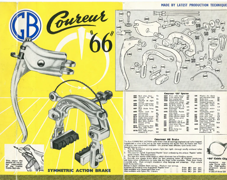 GB Catalog (Undated) — Coureur 66, Coureur Plus, Sport Mk 3 and Sprite Brakes, Handlebar Bends, Stems, Hubs, Rubber Accessories and Carded Components — page 3 of 6