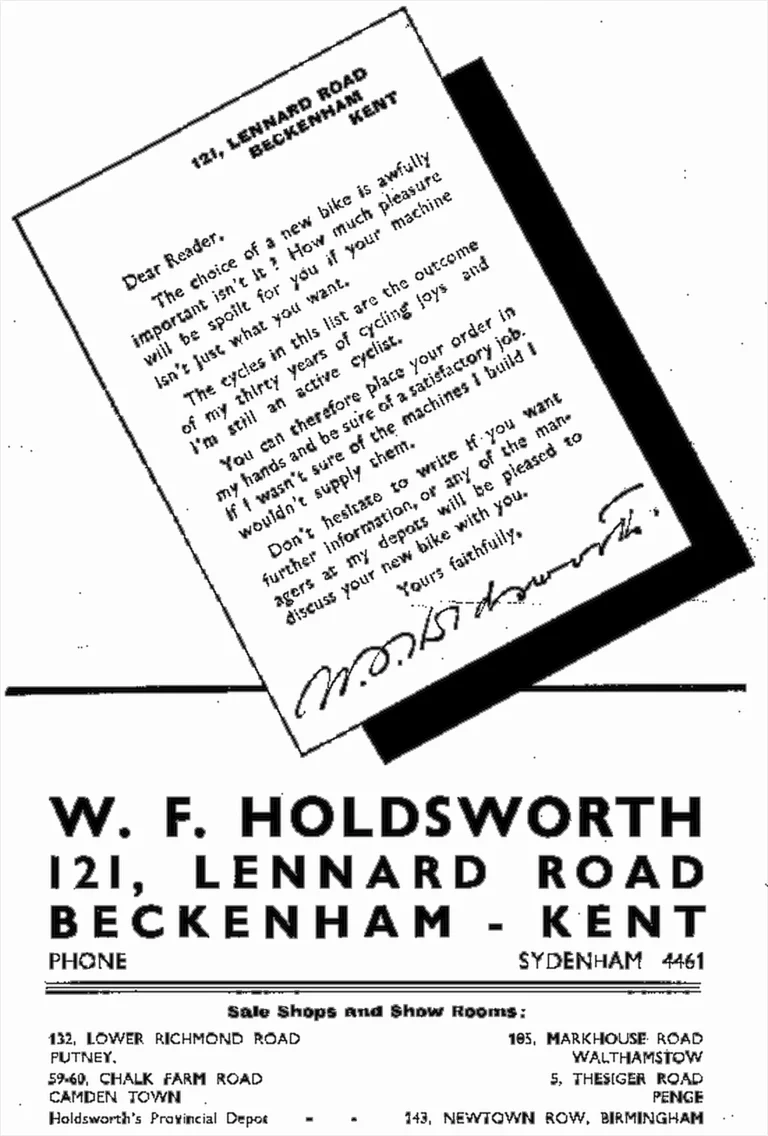 Holdsworth 1934 Catalog — Cyclone, Hurricane, Mistral, Sirocco, Stelvio, Typhoon and Zephyr, with the Tandems, Frames and Gear Table — page 2 of 17