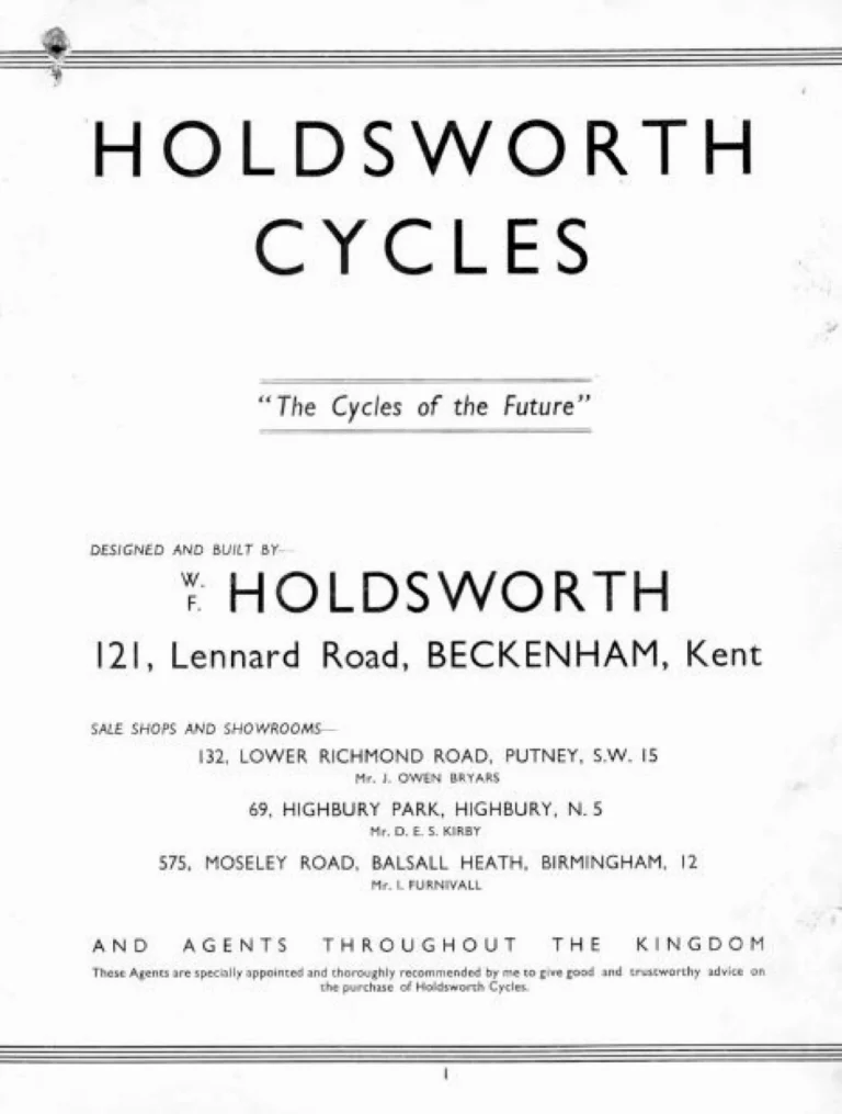 Holdsworth 1939 Catalog — Cycles and Tandems for 1939: La Quelda Club, Modele Milanais, L'Internationale, Super Rapide, Roi-de-Velo and Empire Champion Path — page 2 of 26