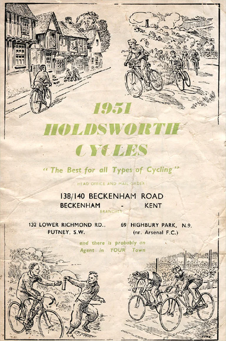 Holdsworth 1951 Catalog — La Quelda, La Variable, the Cyclone Frames, Sirocco, Tornado, Typhoon and the Tricycle Conversion Set — page 1 of 11