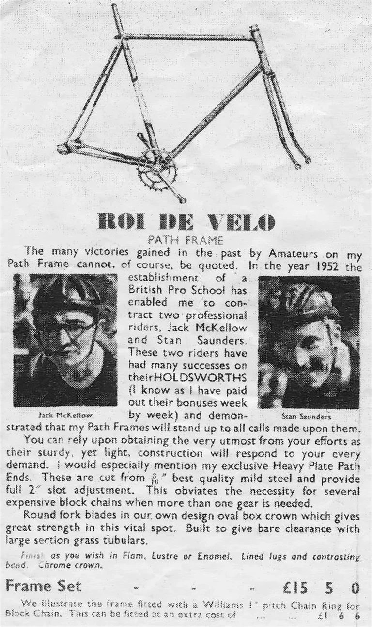 Holdsworth 1953 Catalog — Cyclone, La Quelda, Hurricane, Tornado, Typhoon, Whirlwind, Zephyr and Roi de Velo — page 11 of 11