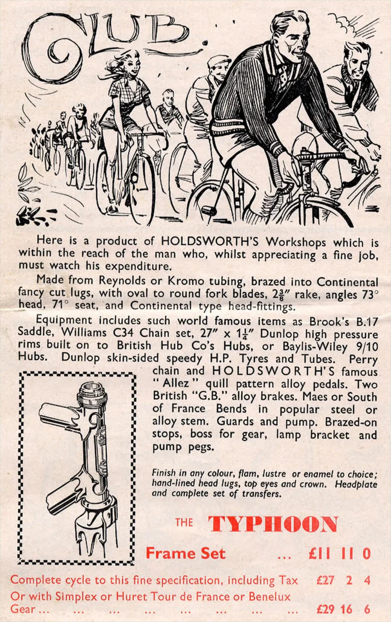 Holdsworth 1955 Catalog — The Choice of Champions: the Cyclone, Hurricane, Italia, Monsoon, Typhoon, Whirlwind and Zephyr — page 7 of 10