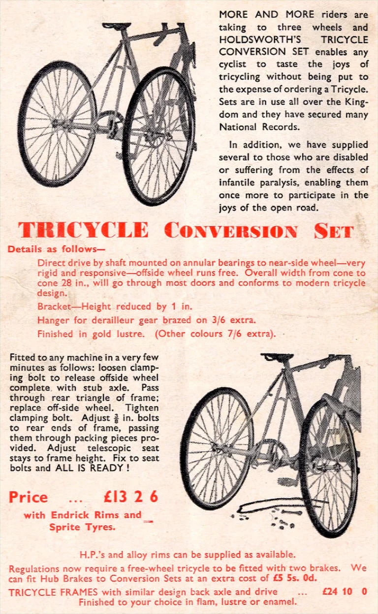 Holdsworth 1955 Catalog — The Choice of Champions: the Cyclone, Hurricane, Italia, Monsoon, Typhoon, Whirlwind and Zephyr — page 10 of 10