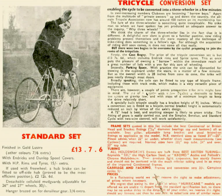 Holdsworth 1957 Catalog — The Mark of Quality: the Typhoon, Cyclone, Monsoon, Zephyr, Hurricane and Whirlwind, with Five Reasons to Select a Holdsworth — page 9 of 10