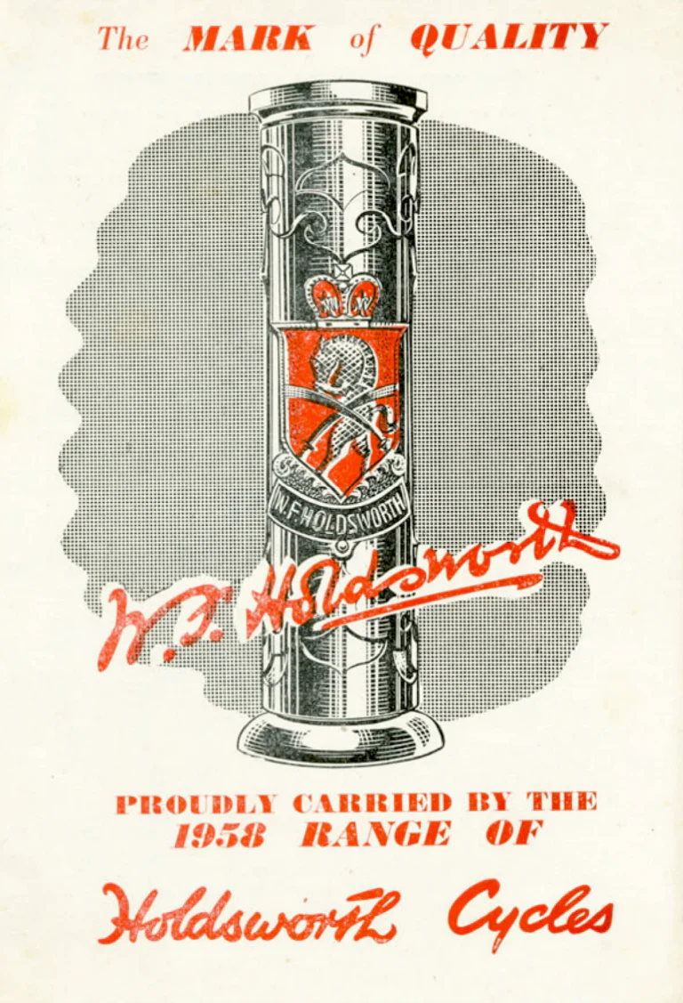 Holdsworth 1958 Catalog — The Mark of Quality: the Typhoon, Cyclone, Monsoon, Zephyr, Hurricane, Whirlwind and the Tricycle Conversion Set — page 1 of 11
