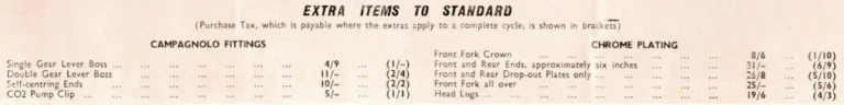Holdsworth 1958 Catalog — The Mark of Quality: the Typhoon, Cyclone, Monsoon, Zephyr, Hurricane, Whirlwind and the Tricycle Conversion Set — page 11 of 11