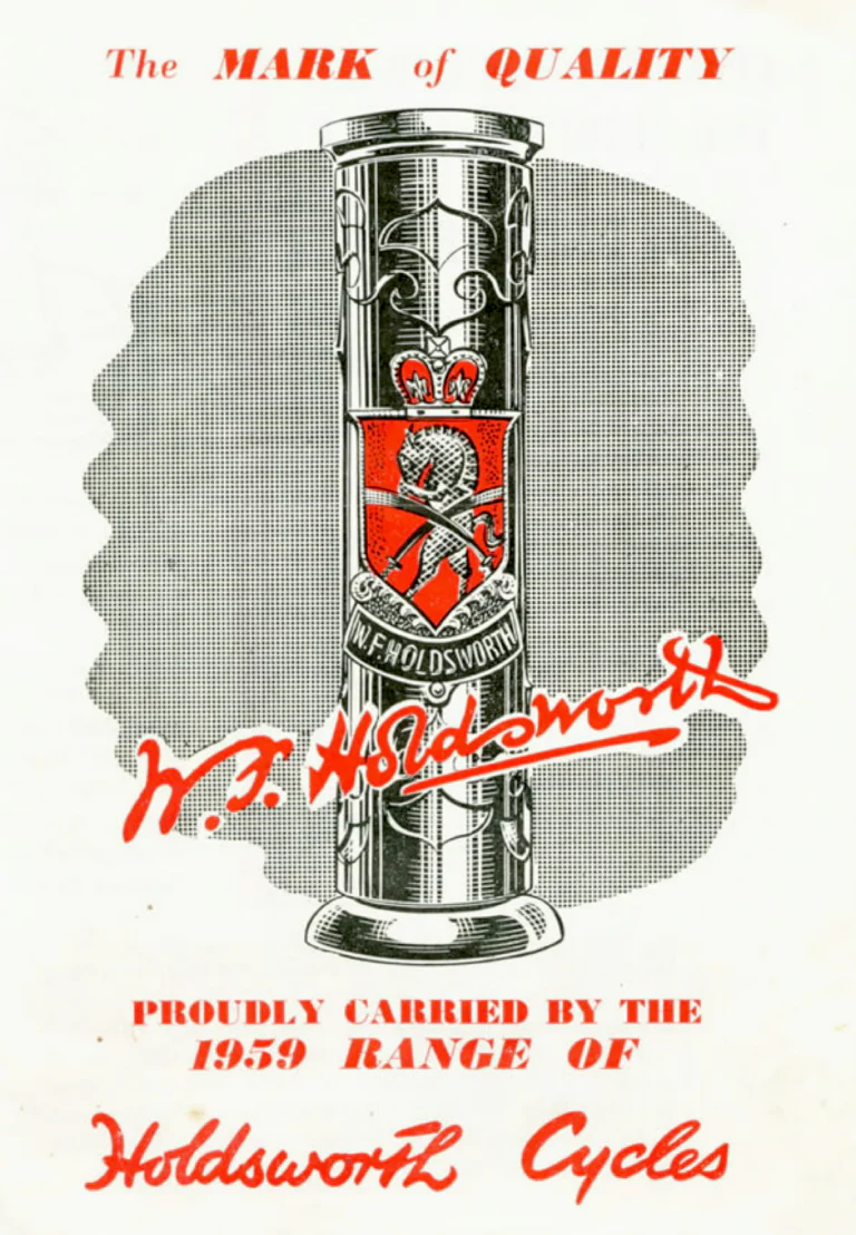 Holdsworth 1959 Catalog — The Mark of Quality: the Cyclone, Hurricane, Monsoon and Zephyr, Purely Path Frames and the Tricycle Conversion Set — page 1 of 8