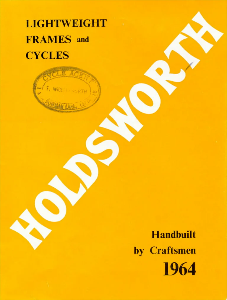 Holdsworth 1964 Catalog — Lightweight Frames and Cycles, Handbuilt by Craftsmen: the Golden Hurricane, Mistral, Monsoon and the Trike Conversion Set — page 1 of 7
