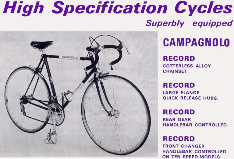 Holdsworth 1968 Catalog — Handbuilt Perfection: the Cyclone, Mistral, Super Mistral, Fastback, Continental and Typhoon — page 4 of 11