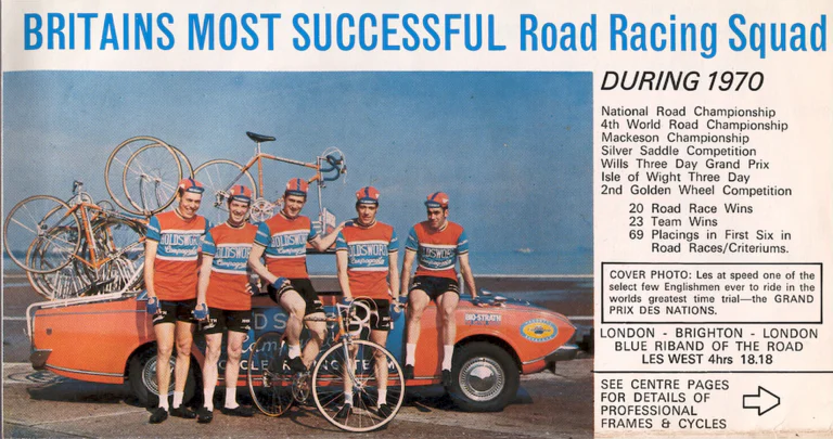 Holdsworth 1971 Catalog — Cycles and Frames: the Cyclone, Equipe, Mistral, Super Mistral, Fastback, Record and the Professional Team Models — page 9 of 9