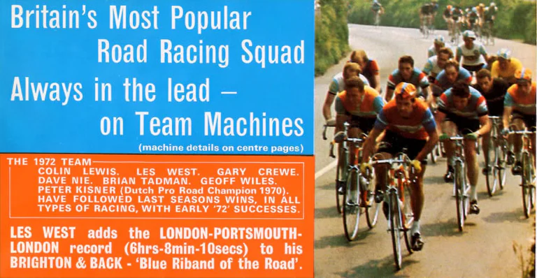 Holdsworth 1972 Catalog — Cycles and Frames: the Cyclone, Equipe, Mistral, Fastback, Record, the Twelve Speed Road Machine and the 1972 Team — page 10 of 10