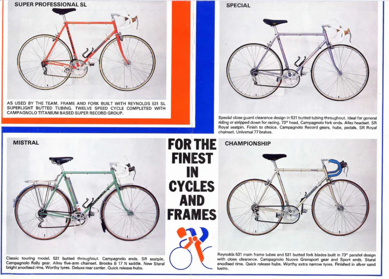 Holdsworth 1978 Catalog — Lightweight Cycles and Frames by Holdsworthy: Teamwork, the Holdsworth Formula, from the Professional SL to the Autograph 531 — page 3 of 4