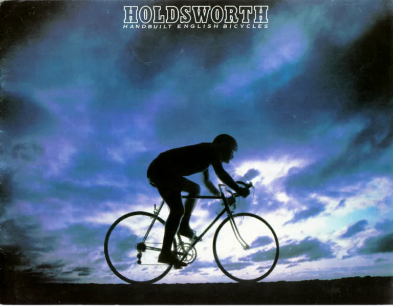 Holdsworth 1987 Catalog — Handbuilt English Bicycles: the Quicksilver, Triathalon Classic, Hornet, Blue Streak and Gemini Tandem — page 1 of 12