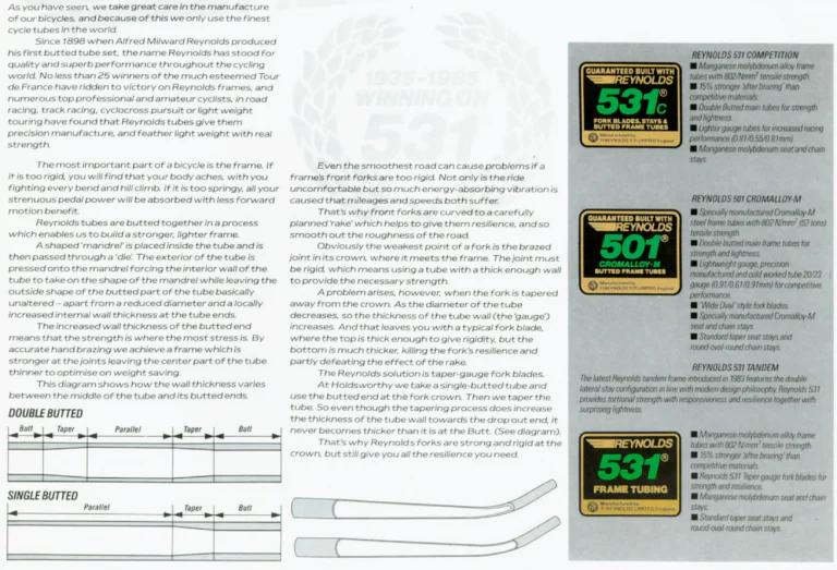 Holdsworth 1987 Catalog — Handbuilt English Bicycles: the Quicksilver, Triathalon Classic, Hornet, Blue Streak and Gemini Tandem — page 4 of 12