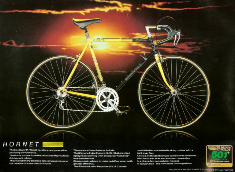 Holdsworth 1987 Catalog — Handbuilt English Bicycles: the Quicksilver, Triathalon Classic, Hornet, Blue Streak and Gemini Tandem — page 8 of 12