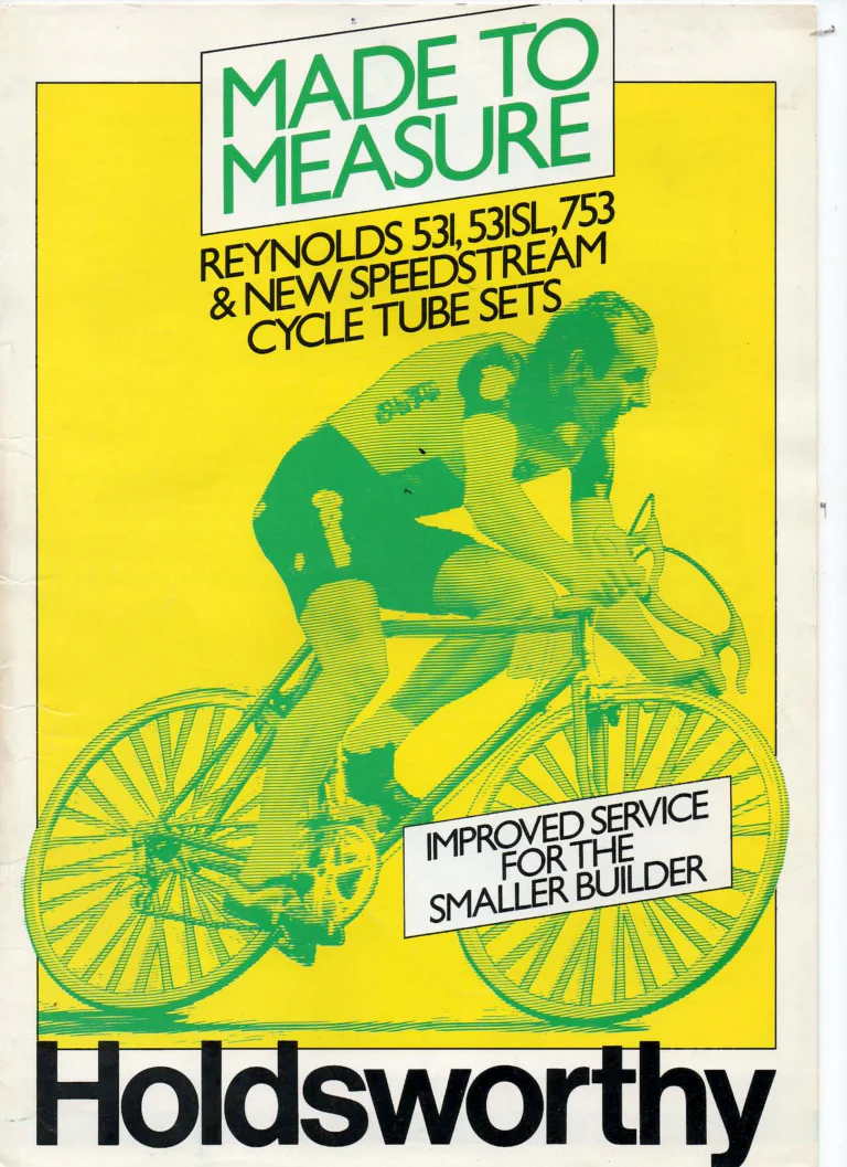 Reynolds 1981 Tube Set Catalog — Holdsworthy's Made to Measure Reynolds 531, 531SL, 753 and New Speedstream Tube Sets, with the Transfers Chart and Agents — page 1 of 8
