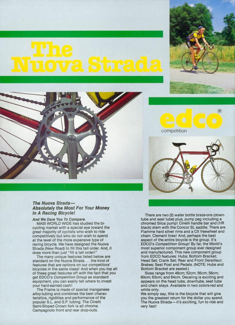 Masi World Wide Catalog — The Tradition of Endurance and Excellence Goes On: Gran Criterium, 3/V Volumetrica and Nuova Strada (High Country Imports) — page 6 of 8