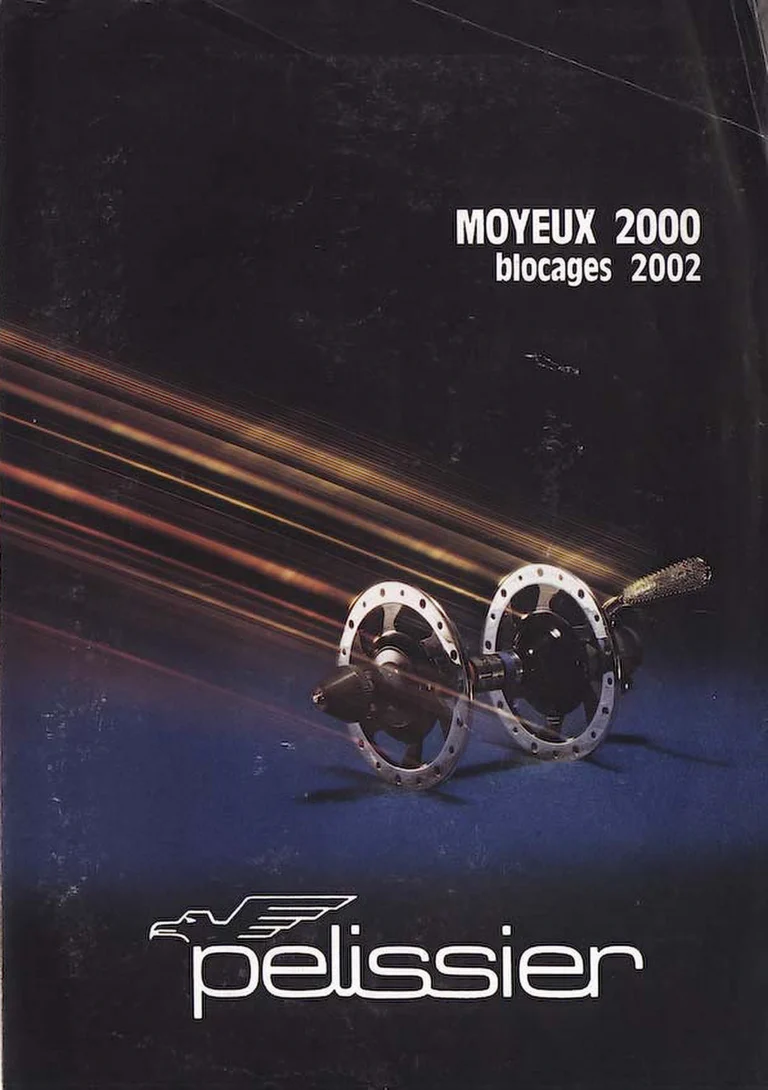 Pelissier Leaflet — The 2000 «Course» Hubs with Prestressed Bearings, and the 1001 and 2002 Releases — page 1 of 3