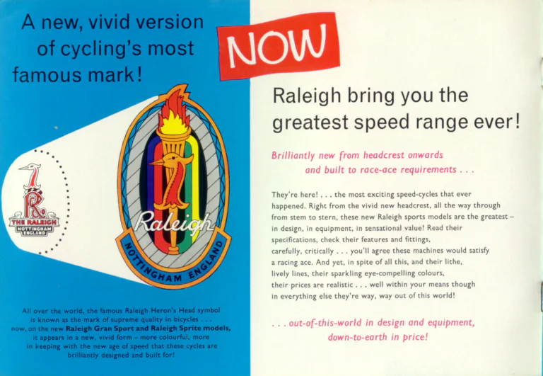 Raleigh Catalog — The Speed Range: Gran Sport, Sprite and Blue Streak Mark II — page 2 of 12