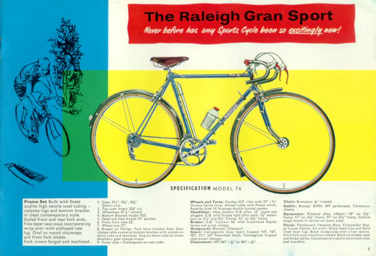 Raleigh Catalog — The Speed Range: Gran Sport, Sprite and Blue Streak Mark II — page 3 of 12