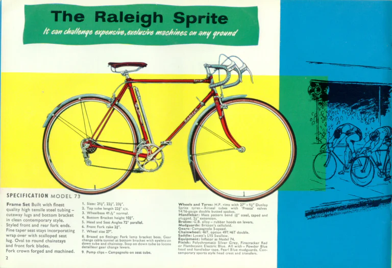 Raleigh Catalog — The Speed Range: Gran Sport, Sprite and Blue Streak Mark II — page 4 of 12