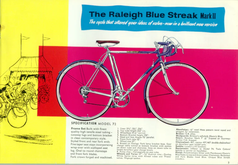 Raleigh Catalog — The Speed Range: Gran Sport, Sprite and Blue Streak Mark II — page 5 of 12