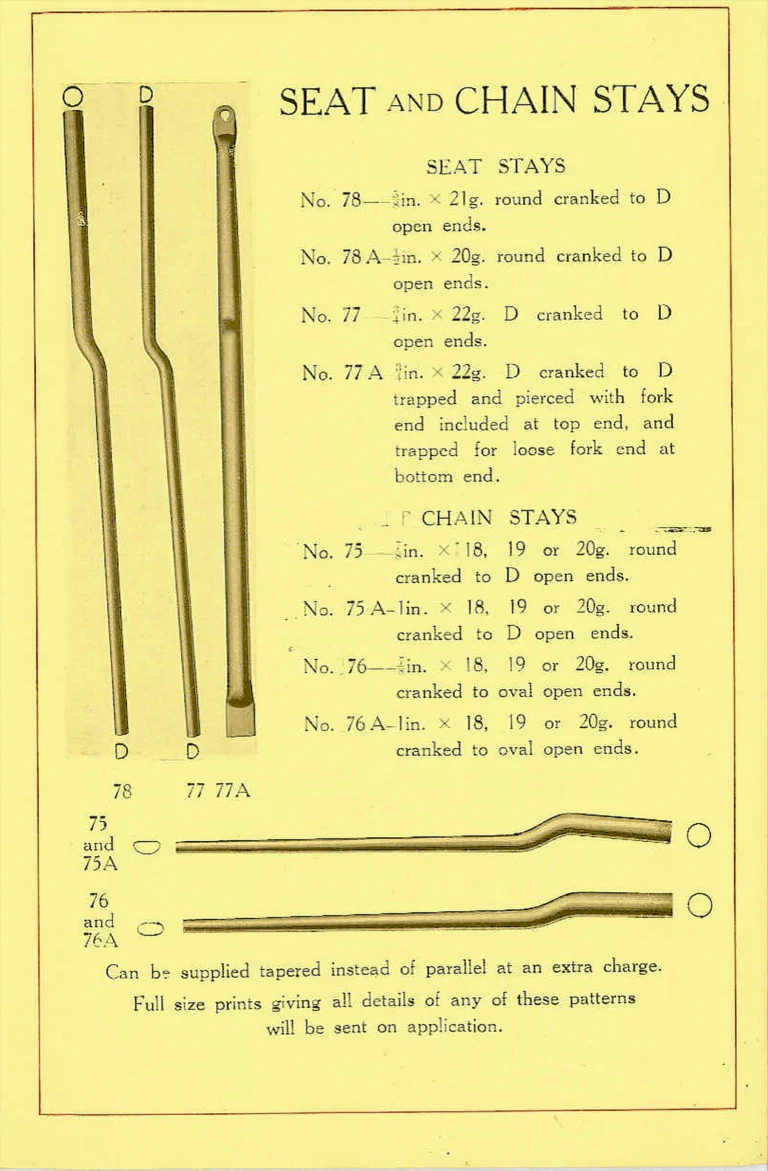 Reynolds Catalog — Seamless Steel Tubes and Reynolds Patent Butted Tubes — page 6 of 16