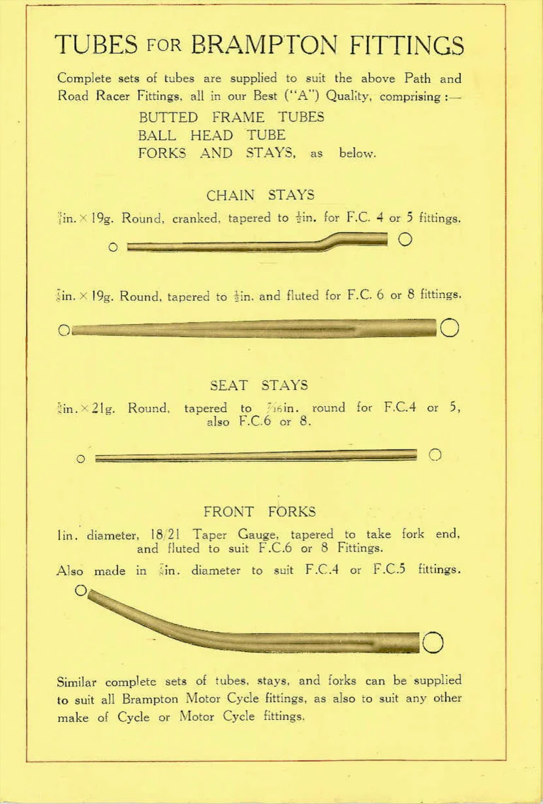 Reynolds Catalog — Seamless Steel Tubes and Reynolds Patent Butted Tubes — page 10 of 16