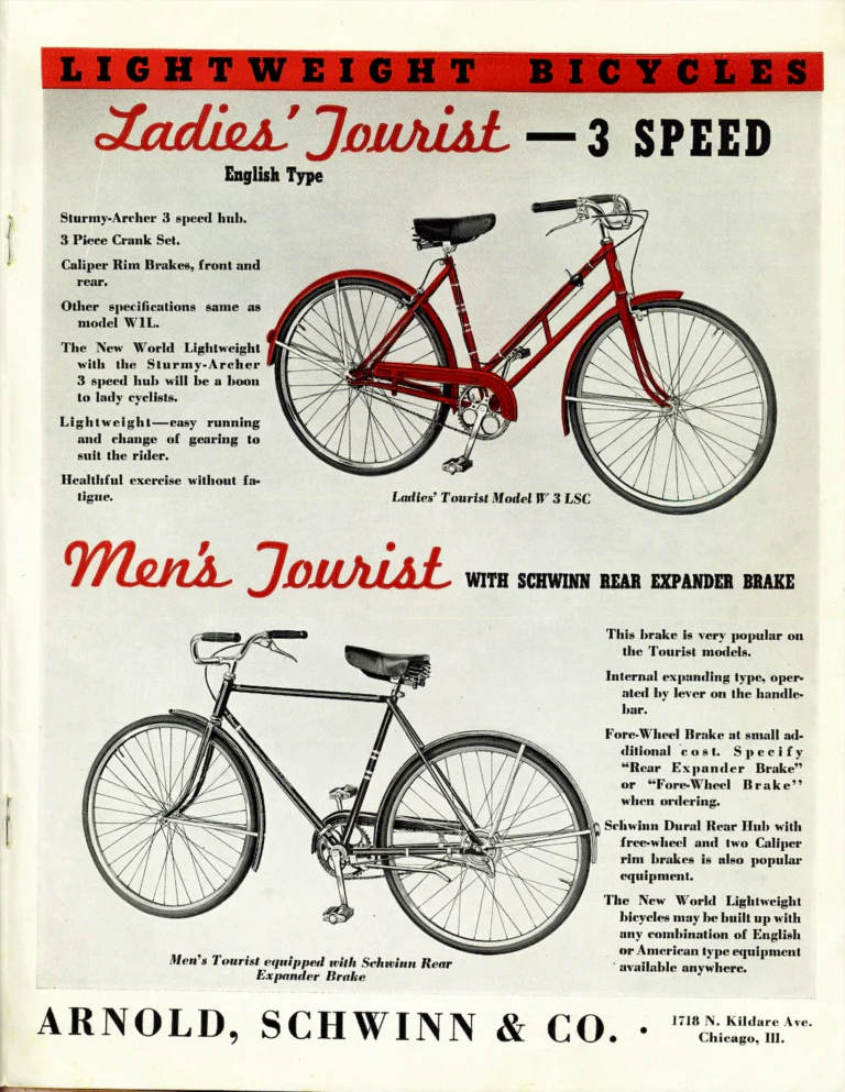 Schwinn New World Series Catalog (Undated, 1938 or Later) — Popular Priced Lightweight Bicycles, American and English Type — page 5 of 8