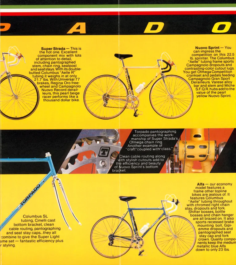 Torpado Brochure — Super Light, Super Racing, Super Strada, Nuovo Sprint, Beta and Alfa, from the Agrati-Garelli Corporation — page 4 of 5
