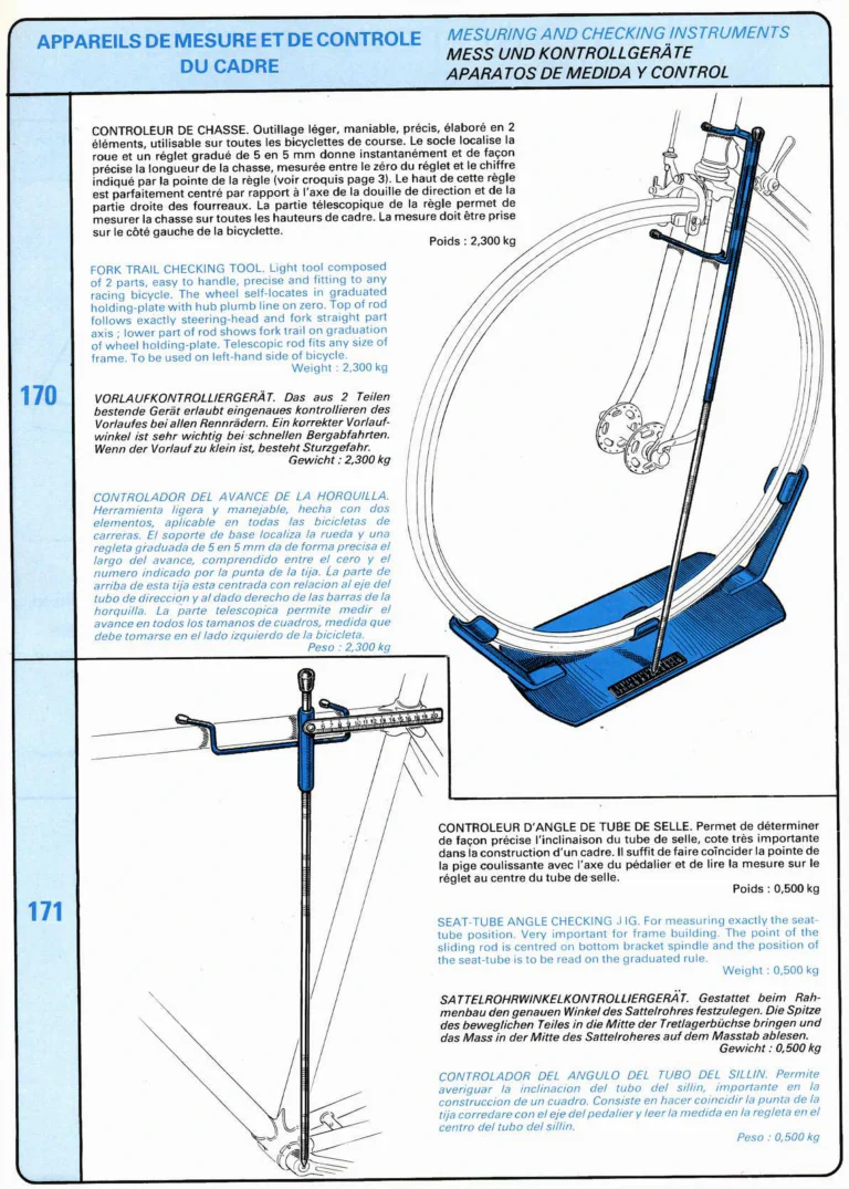 VAR Catalog of about 1983 — Outillage "Cycle", Tools for Cycle Workshops, Drawings and Layout by Daniel Rebour — page 5 of 70