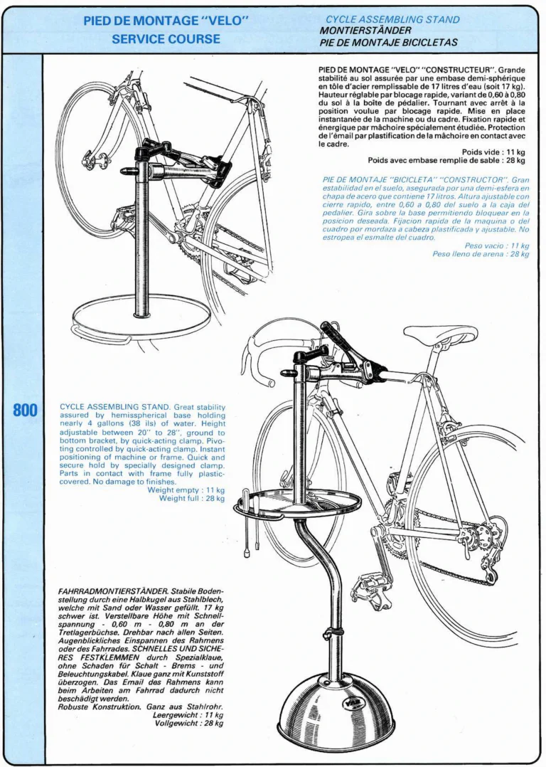 VAR Catalog of about 1983 — Outillage "Cycle", Tools for Cycle Workshops, Drawings and Layout by Daniel Rebour — page 41 of 70