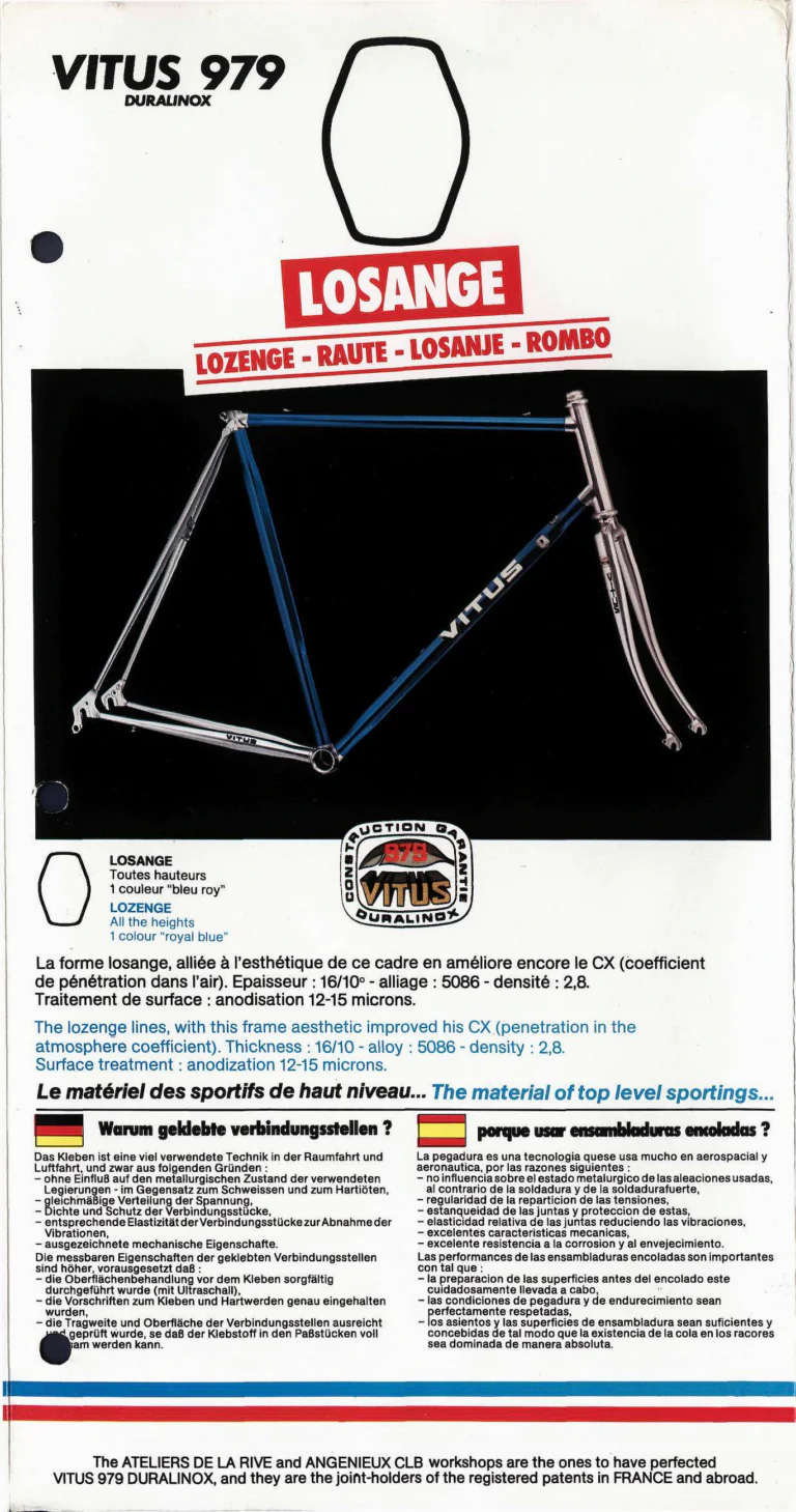 Vitus 979 Duralinox Brochure — Frames, Fork, Accessories and Vitus Plus Carbone — page 4 of 6