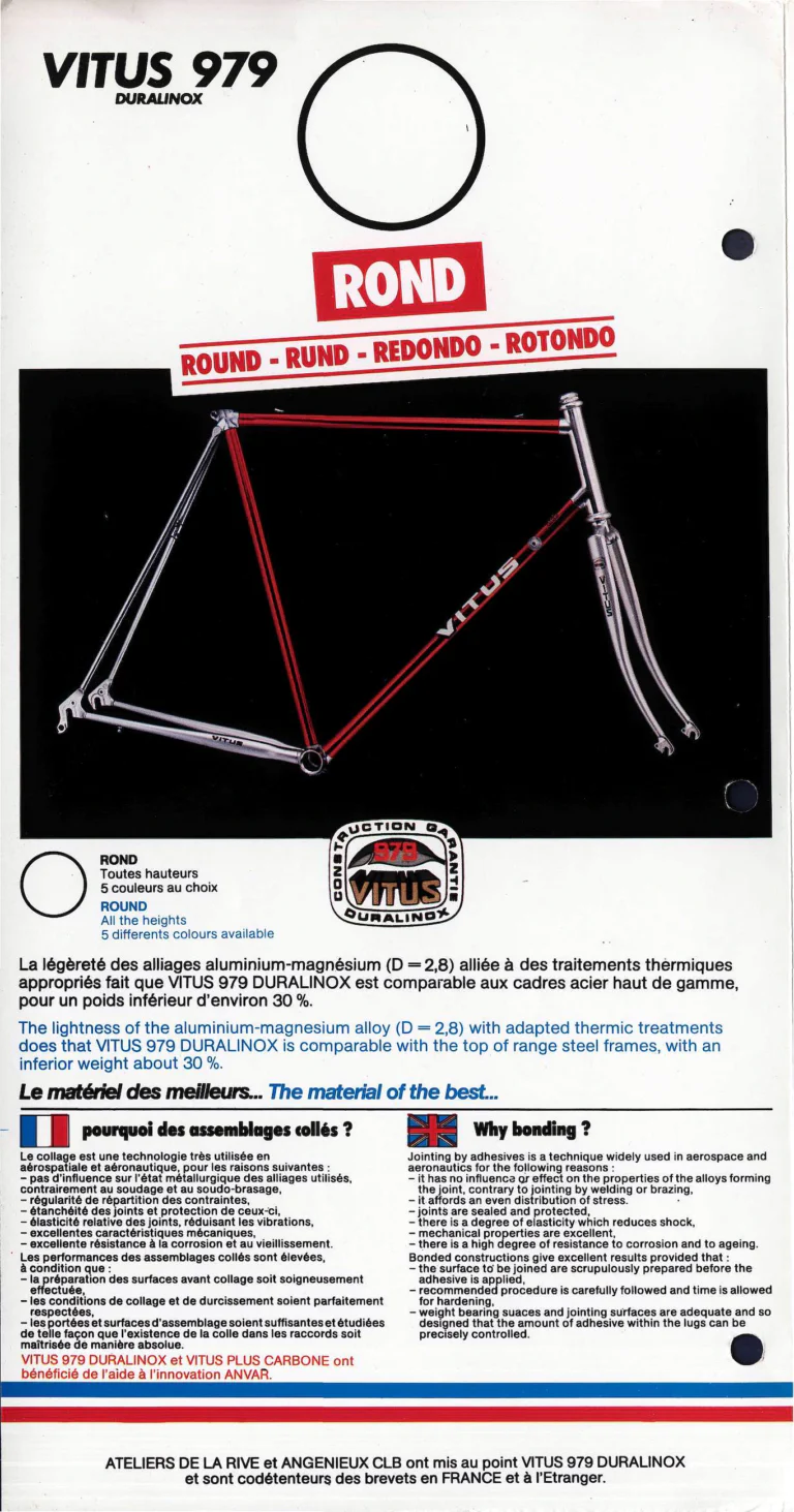 Vitus 979 Duralinox Brochure — Frames, Fork, Accessories and Vitus Plus Carbone — page 5 of 6
