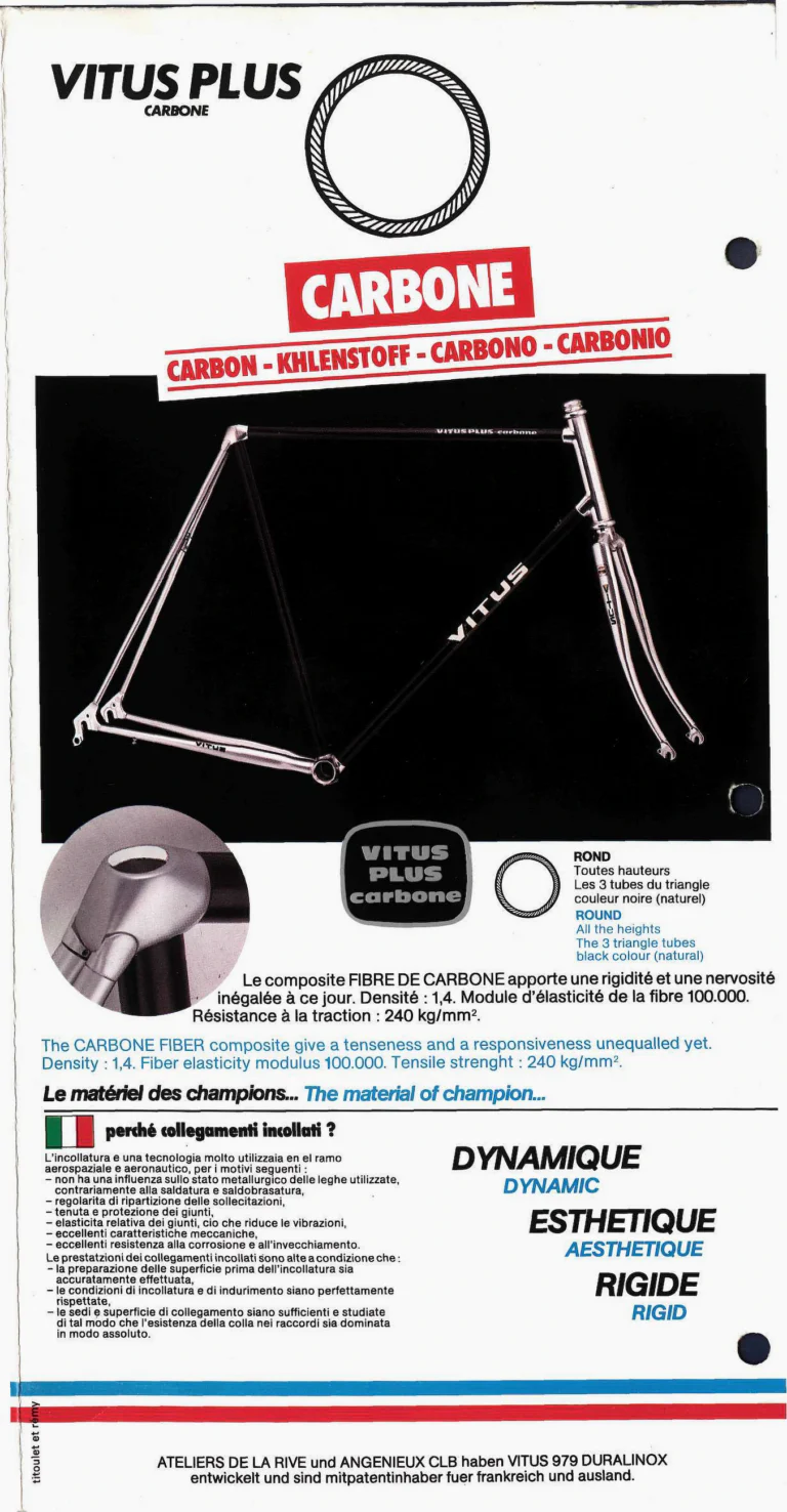 Vitus 979 Duralinox Brochure — Frames, Fork, Accessories and Vitus Plus Carbone — page 6 of 6